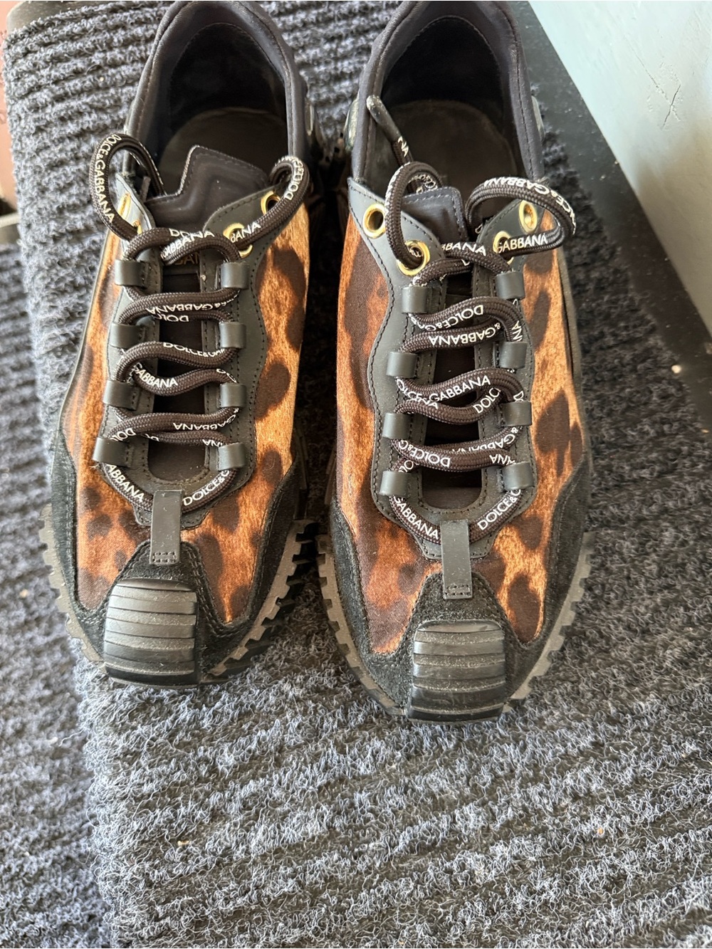 Dolce & Gabbana Brown and Black Rugged Sole Sneakers